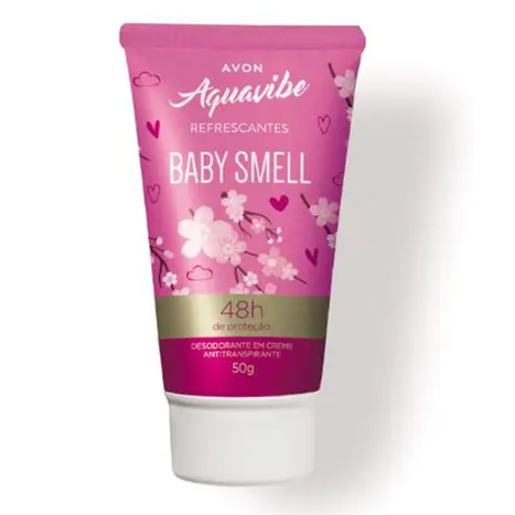 avon desodorante em creme aquaribe baby smell - presente x26