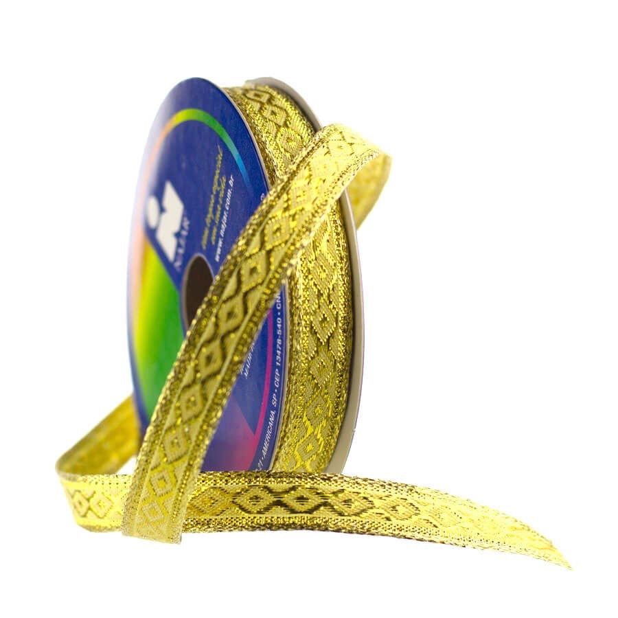 Fita Metalizada - Ordem 6854 - 10mm - Rolo 10 Metros - Dourado em Oferta na Shopee