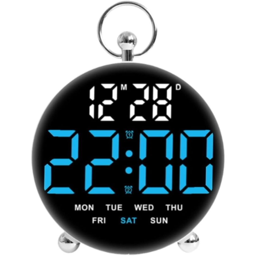 Relógio Despertador Digital Com Calendario e Despertador Cabeceira - COD 76086