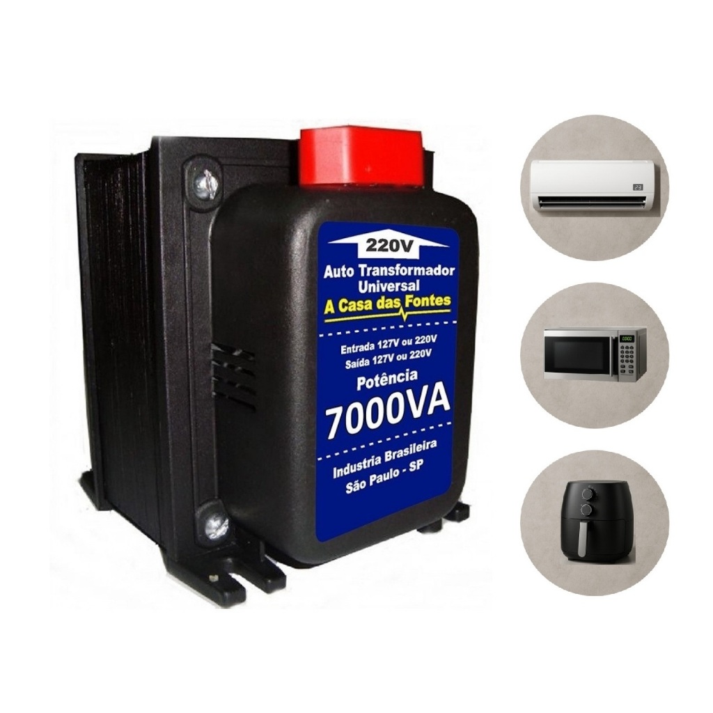 Auto Transformador 7000va 110/220 220/110 P/ Ar 12,000btus
