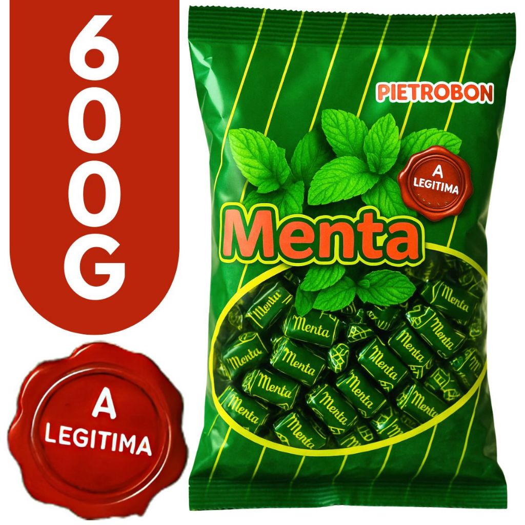 Bala de Menta Dura Pietrobon – Tradicional - 1kg 600g 480g 250g - Tosse Garganta | Kit Atacado Doces