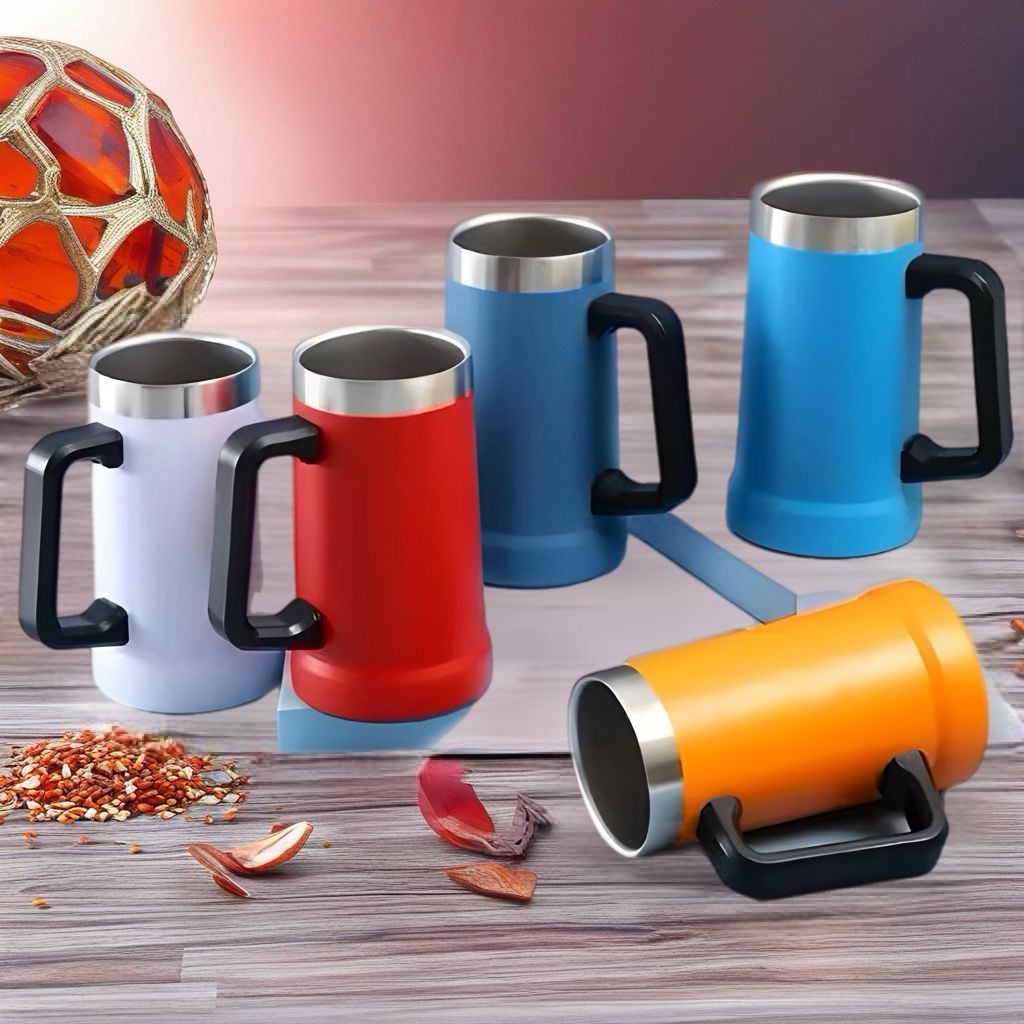 Caneca Térmica Chopp Cerveja Camada Dupla Inox 710ml
