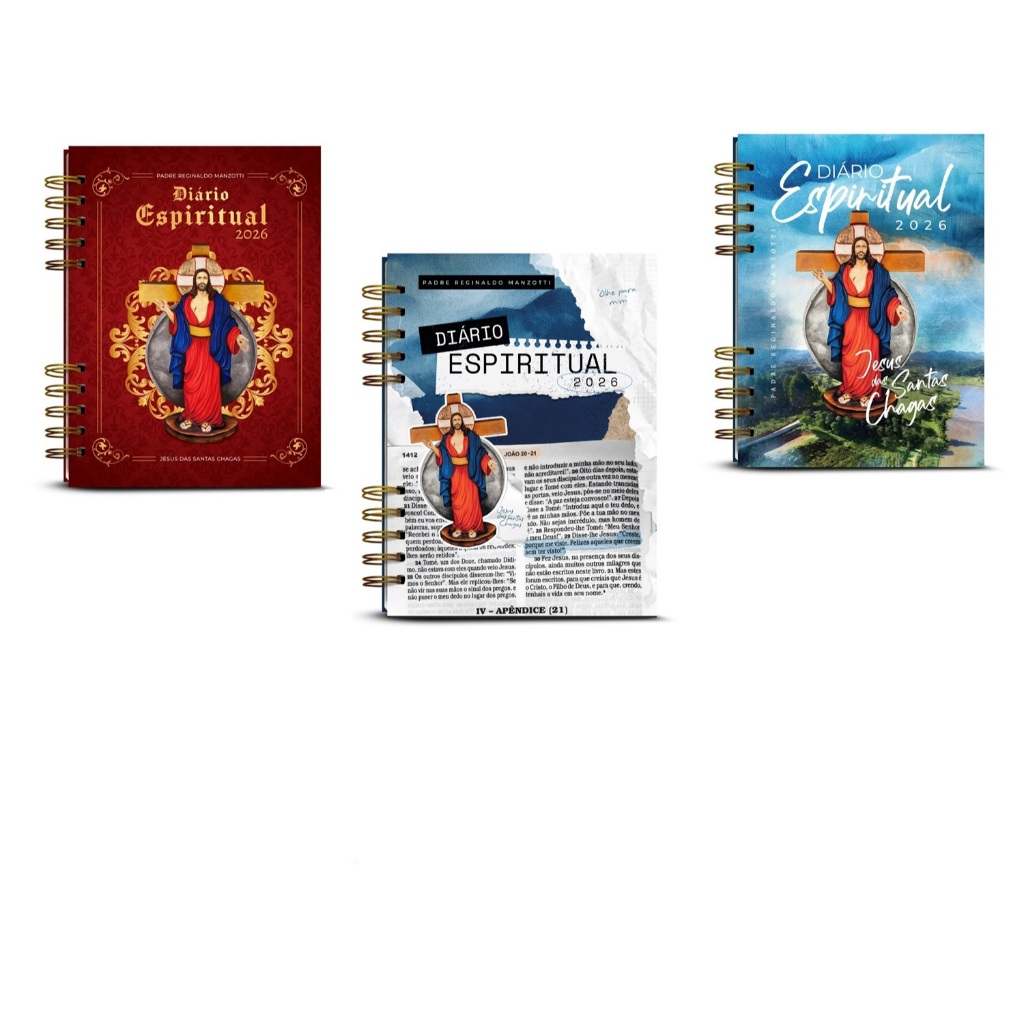 Diário Espiritual 2026 - Padre Reginaldo Manzotti - Escolha a sua capa!
