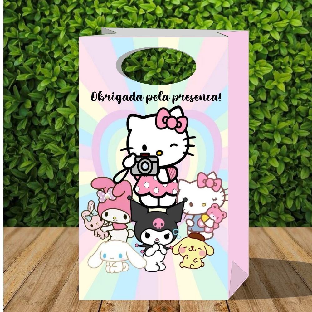 Hello kit lembrancinha sacolinha ( P) PEGUE E MONTE festa infantil- caixinha decoração de festa Helo kit- Relo kity