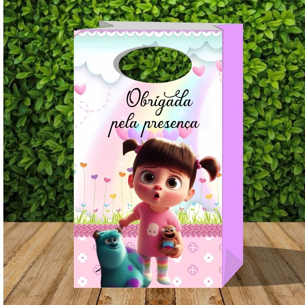 30 Boo monstros SA lembrancinha sacolinha ( P) PEGUE E MONTE festa infantil- caixinha decoração de festa