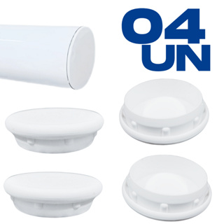 Tampa Corrimão redonda Nylon Acabamento 2 Pol Escada Alumínio - 04 un em Oferta na Shopee