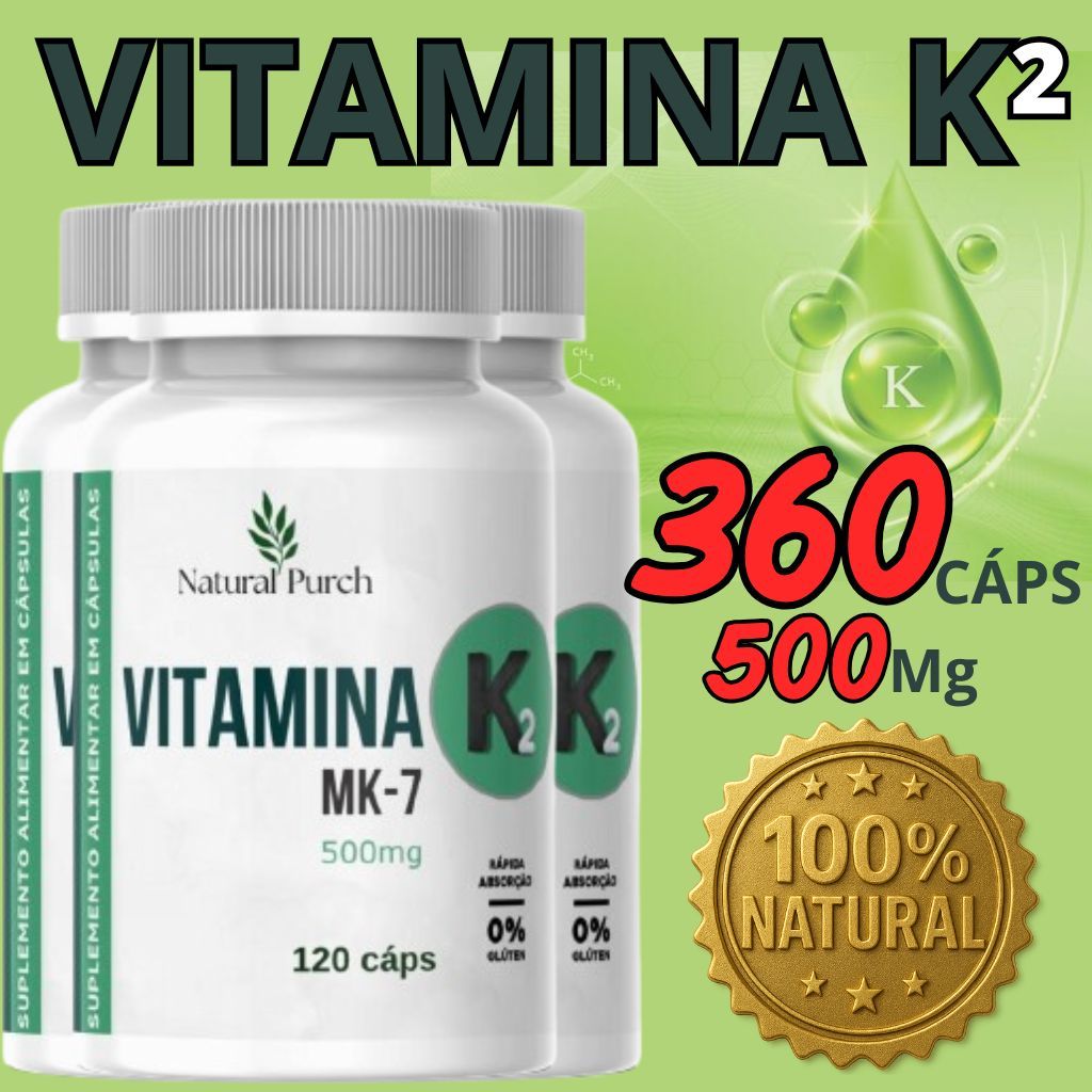 Vitamina K2 100% Original 500MG 120 Capsulas em Oferta na Shopee