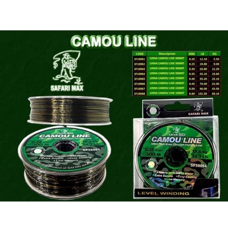 Linha Monofilamento Camou Line Safari Max