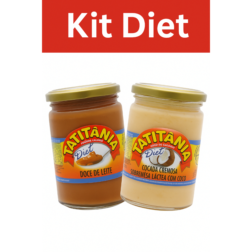 Kit Diet: Doce de Leite + Cocada Cremosa sem Açúcar 400g - Tatitânia