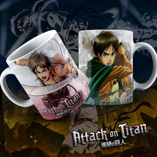 Caneca de Attack on Titan 325ml - Os Personagens que Você Ama na Sua Rotina (1 UNIDADE)