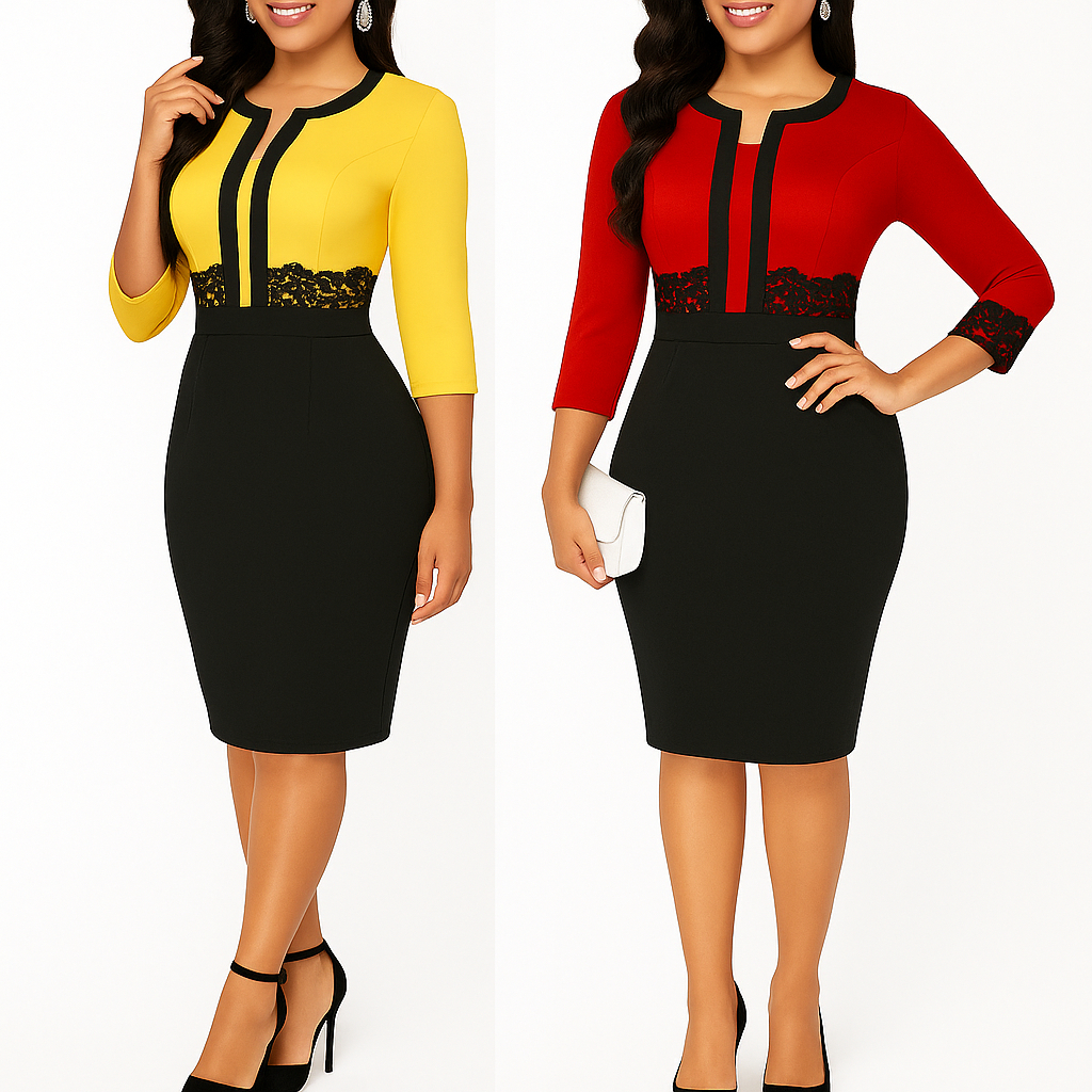 VESTIDO SOCIAL MODA EVANGÉLICA COM RENDA ELEGANTE MODERNO MIDI TUBINHO PLUS SIZE TAMANHOS GRANDES)