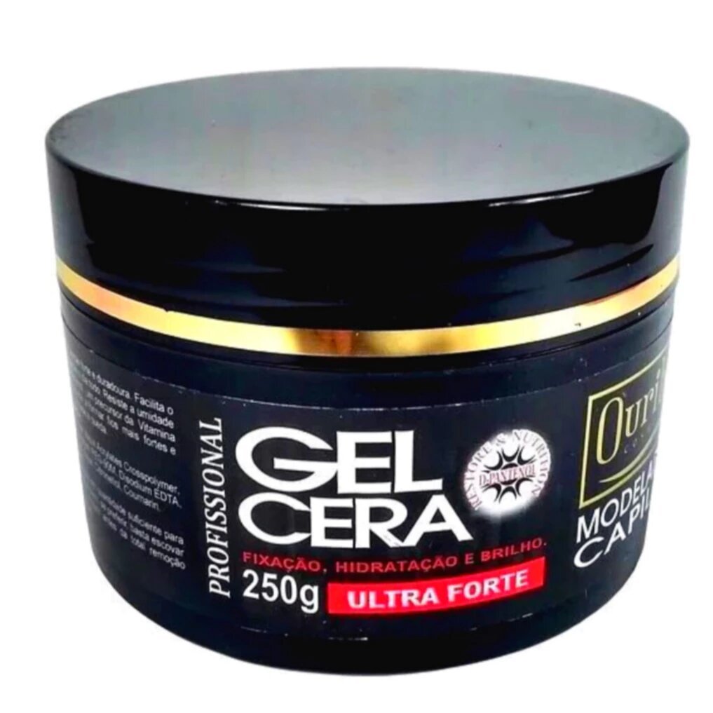 Gel Cera Ultra Forte Modelador Capilar Ouribel 250g em Oferta na Shopee