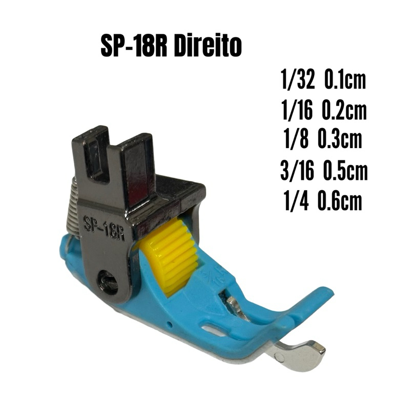 Calcador Pesponto Teflon Com Rolete Rodizio Guia Lado Direito Para Maquina Reta Industriail em Oferta na Shopee