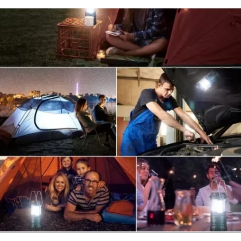 Lampião Luminária Led à Pilha Potente Iluminação Resistente Prático Ideal para Acampamento Lanterna — imagem 2 de 2