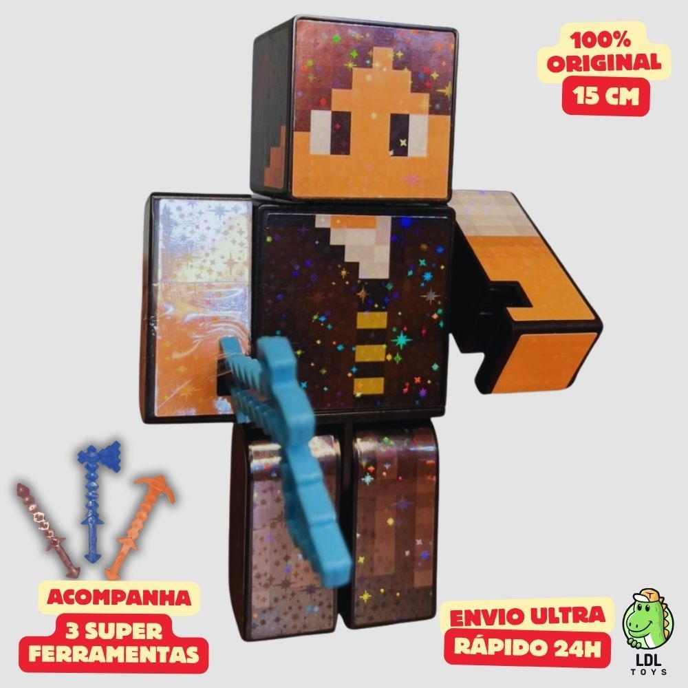 Boneco JazzGhost 15cm Articulado Acompanha 3 Ferramentas + 1 Chaveiro Youtuber Algazarra em Oferta na Shopee