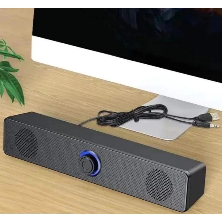 PC Soundbar Alto-Falante Com Fio Subwoofer De Graves Pesados Boom Box Surround Para TV Laptop Home