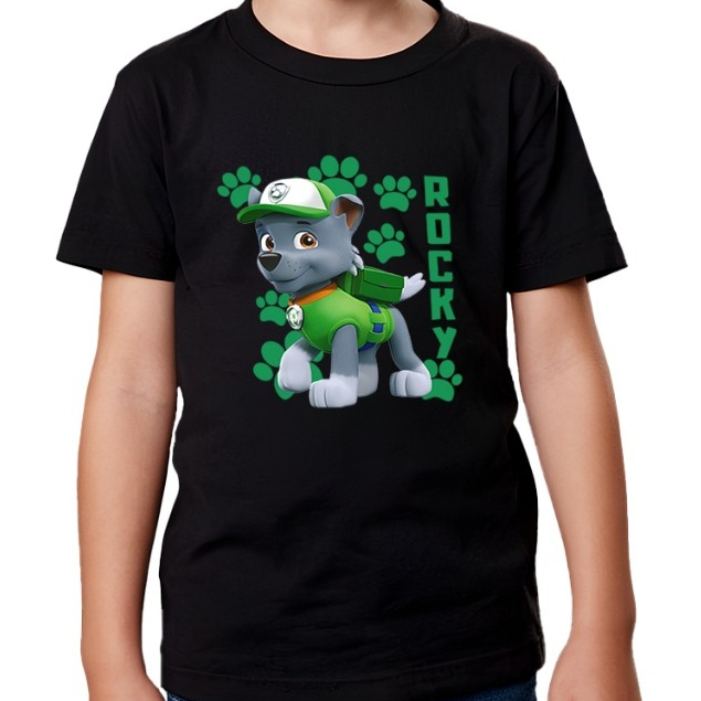 Camiseta camisa blusa Infantil Juvenil Patrulha Canina Rocky