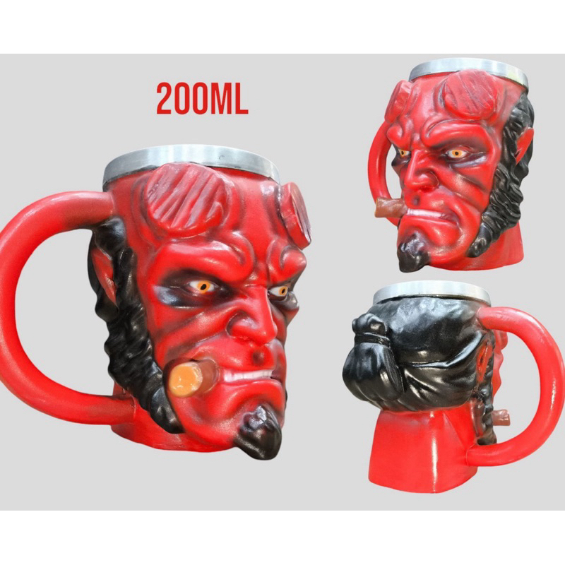 caneca resina 3D Hellboy - decoração- café