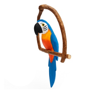 Mini Pássaro Arara Azul Vermelha Verde Tucano Madeira Artesanal 20cm Cipó Decoração em Oferta na Shopee