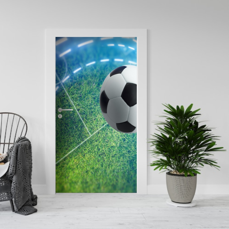 Adesivo De Porta Bola de Futebol Campo