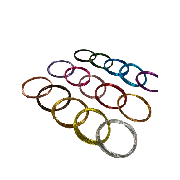 Arame de Alumínio Colorido 0.7 MM Com  125 metros.