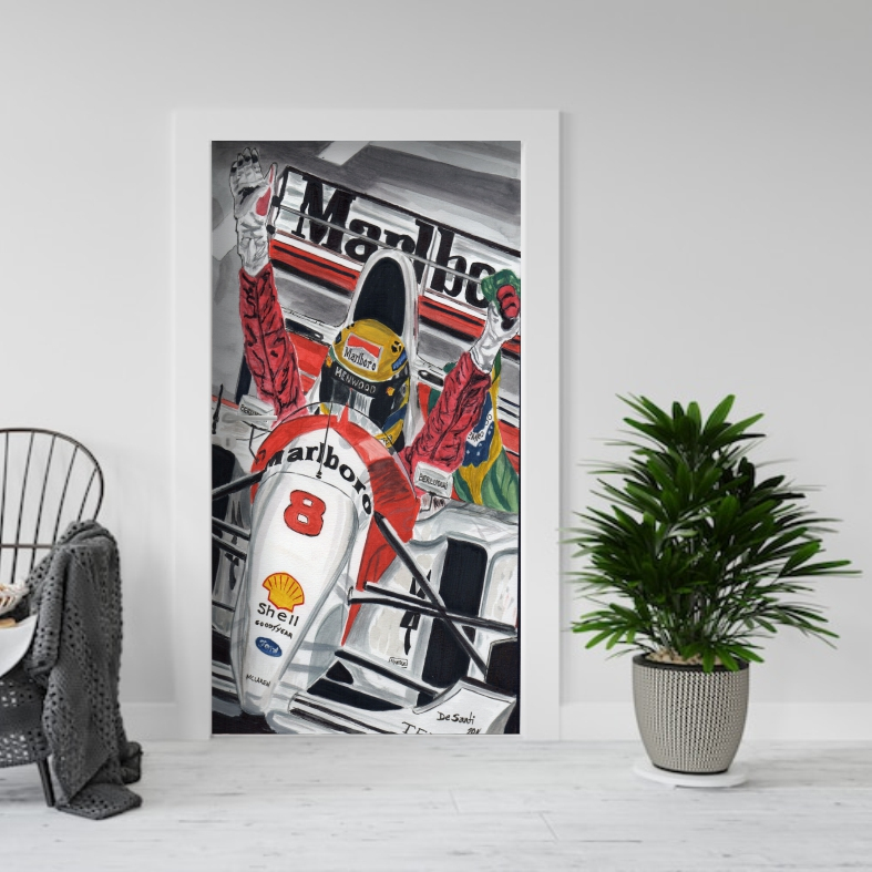 Adesivo Para Porta Senna Formula 1 Ayrton Senna Maos Para Cima