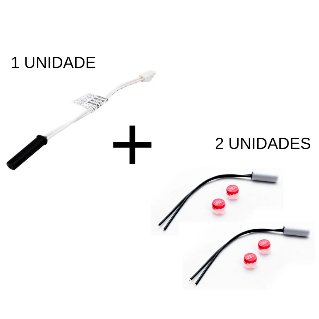 Kit Sensores 2.7k e Fusível Térmico Geladeira Brastemp Consul Original