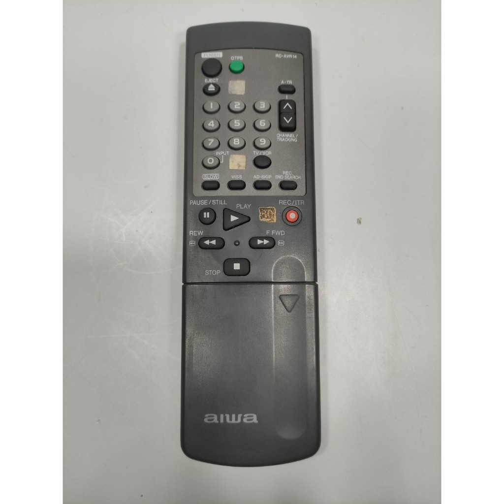 Controle Remoto Aiwa Rc-avr14 VCR VHS - Funciona Ok - Swa Preto (Usado) ok