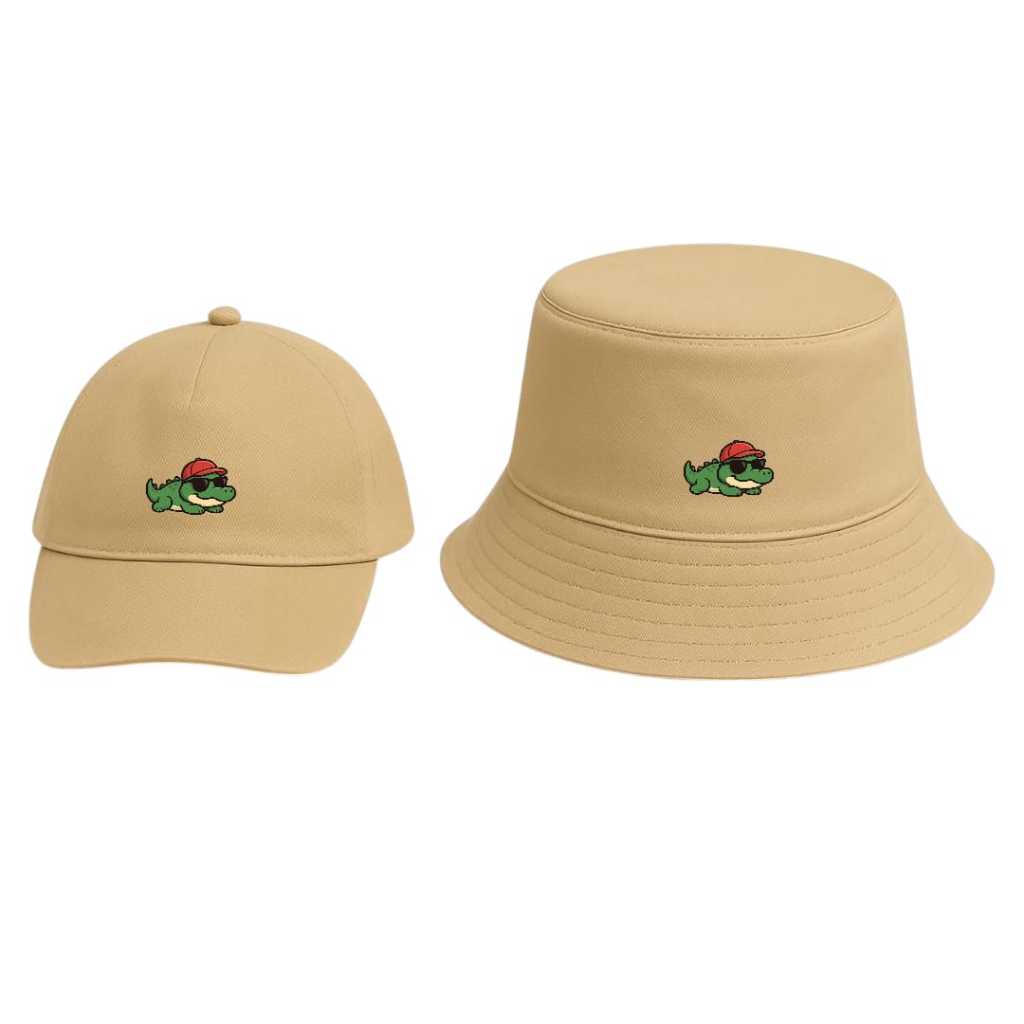 kit bone infantil bebe mais bucket 03 a 2 anos jacare