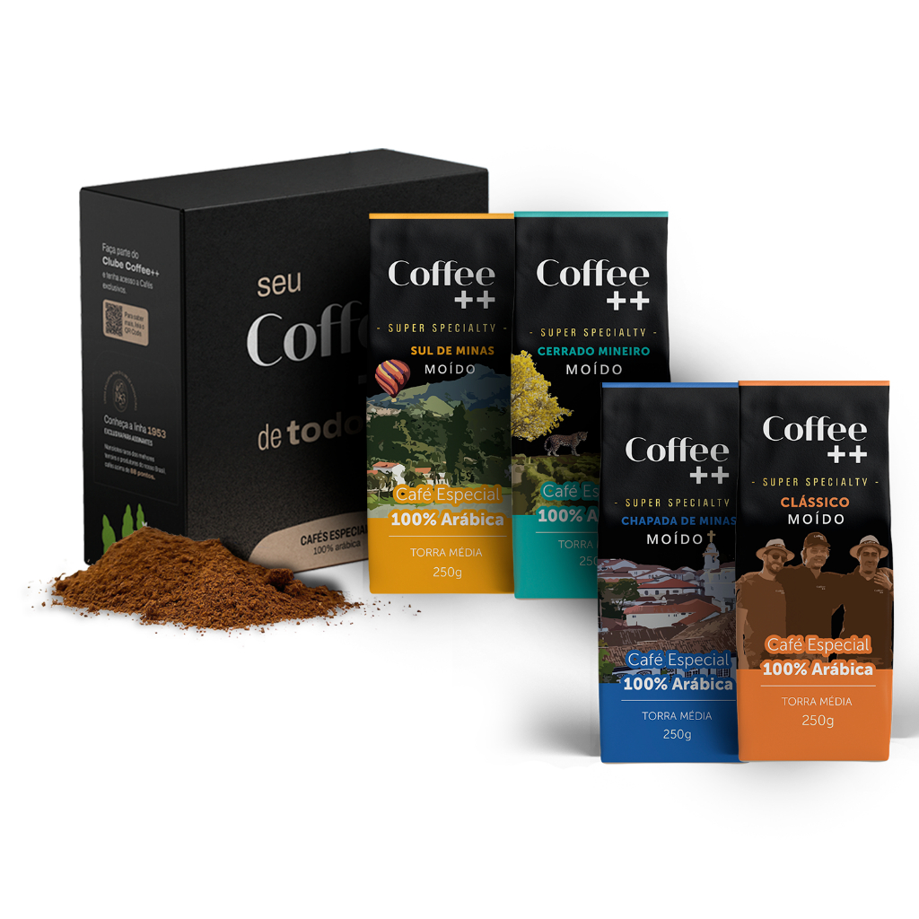 Kit com 4 Pacotes Café Especial Torrado e Moído Coffee Mais - 4 x 250g