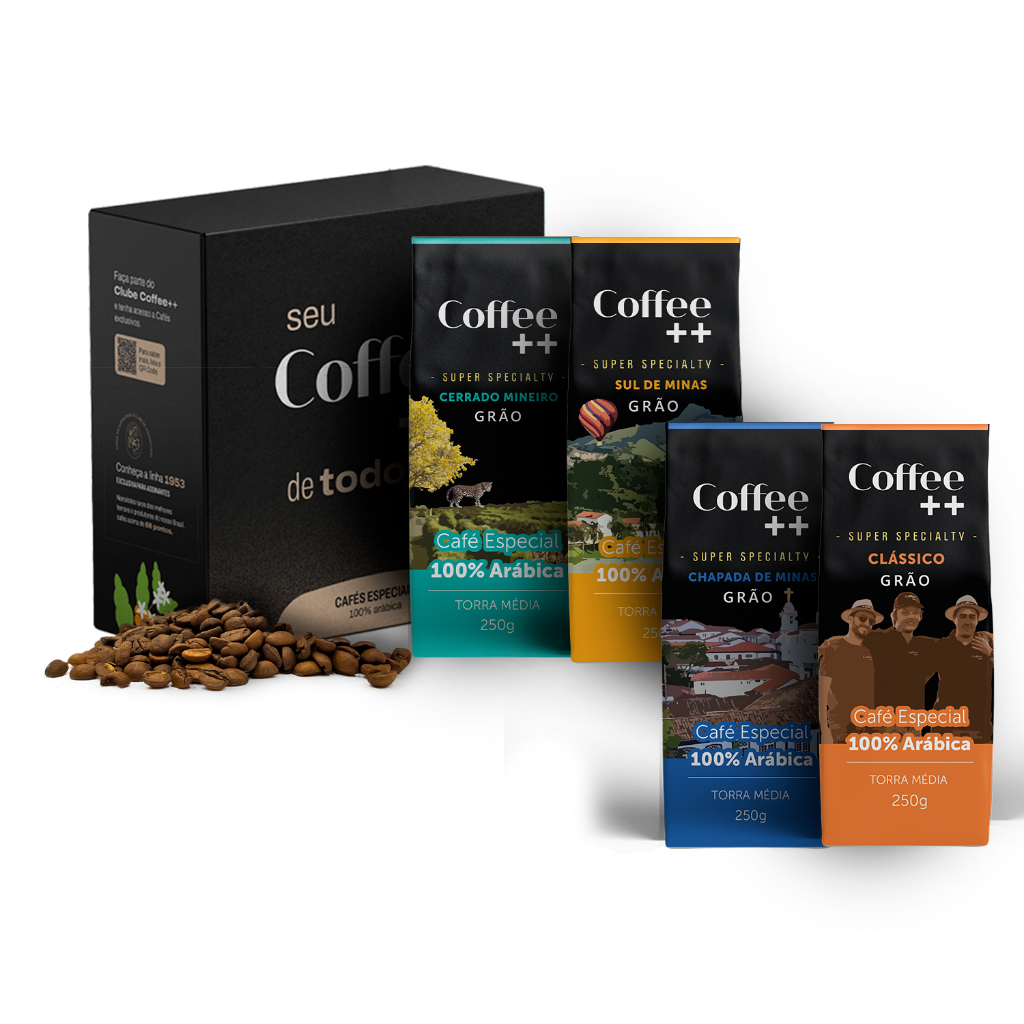Kit com 4 Pacotes  Café Especial Coffee Mais em Grãos -  4 x 250g em Oferta na Shopee