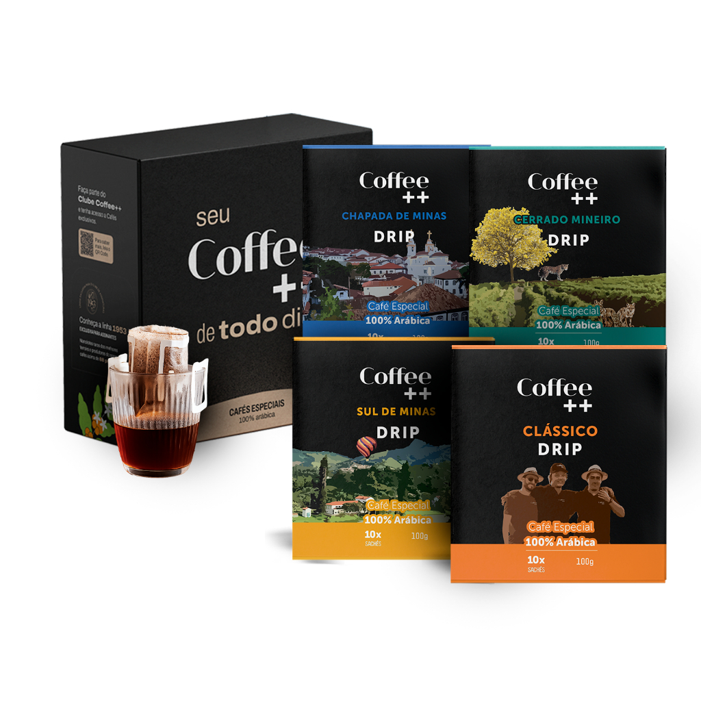 Kit 40 Sachês Café Especial Coffee Mais - Drip Coffee em Oferta na Shopee