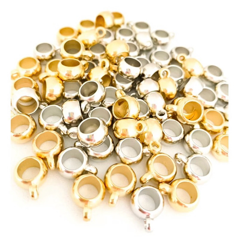 Miçanga Entremeio canequinha para Bijuteria artesanato dourada, prata ou Ouro Velho 6mm -15 pçs
