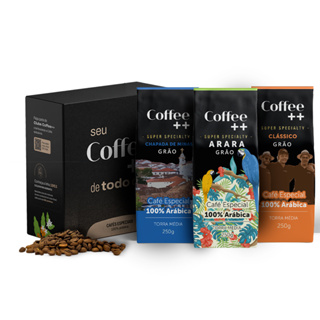 Kit 3 Pacotes Café Especial Torrado e Moído Coffee Mais Classico, Chapada e Arara - 3 x 250 gr em Oferta na Shopee