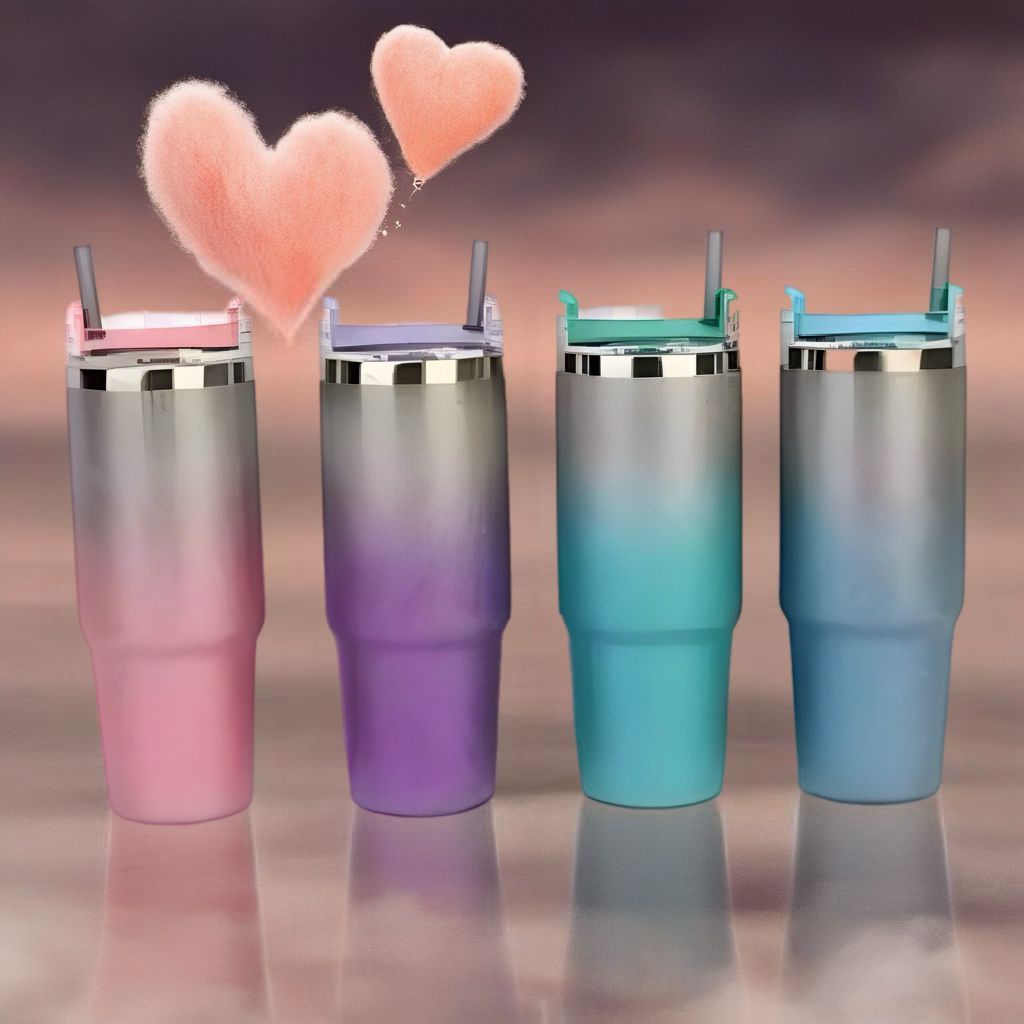 isotermico copo   inox com Tampa  e Canudo 890ml Glitter Brilhoso canudo plastico