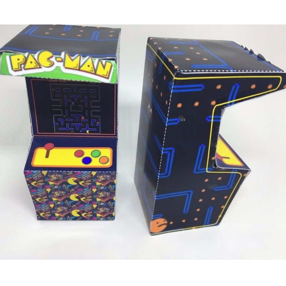 5/10/15/20 Caixa Fliperama Personalizada Festa PAC MAN