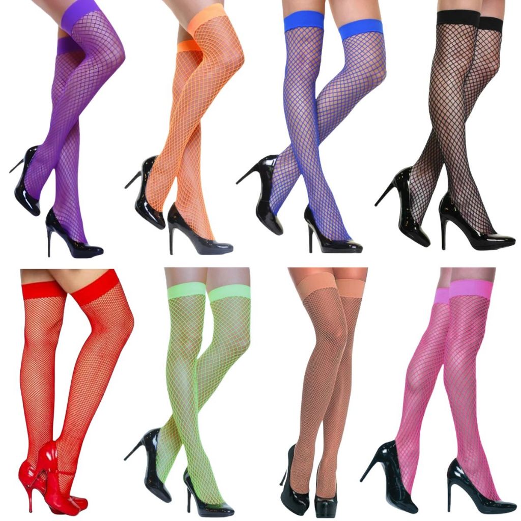 Meia Arrastão 7/8 Até a Coxa Tamanho Único do 36 ao 42 Várias Cores Dança/Figurino/Fantasia/Carnaval/Cosplay/Halloween em Oferta na Shopee