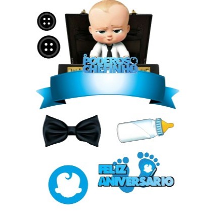 TOPO DE BOLO PODEROSO CHEFINHO PERSONALIZADO COM NOME E IDADE em Oferta na Shopee