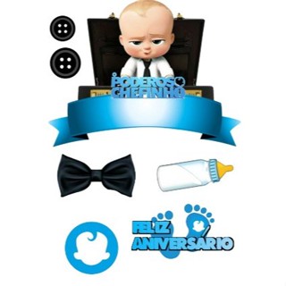 TOPO DE BOLO PODEROSO CHEFINHO PERSONALIZADO COM NOME E IDADE em Oferta na Shopee