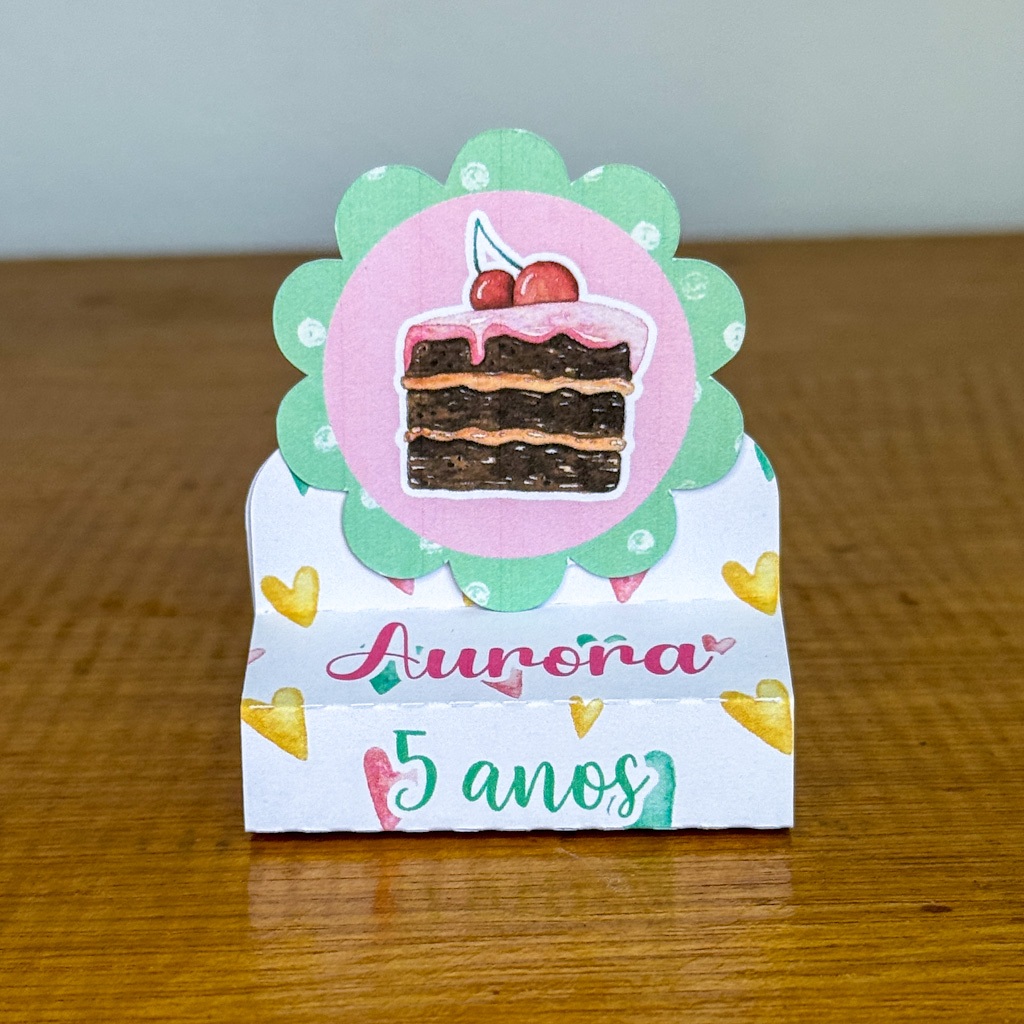 Porta Bis Duplo Personalizado Confeitaria menina Lembrancinhas para Festas Aniversário