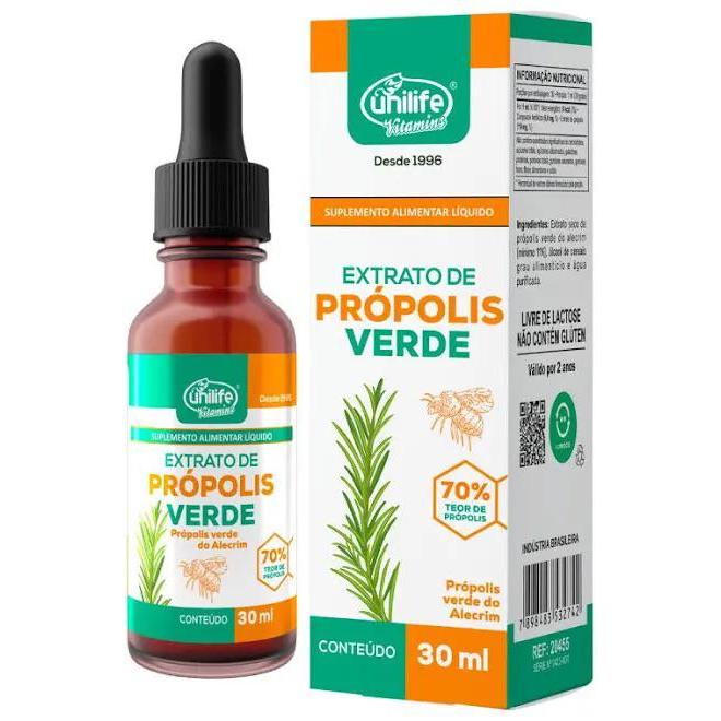 EXTRATO DE PROPOLIS VERDE 70% Gotas 30ml Unilife Oficial em Oferta na Shopee