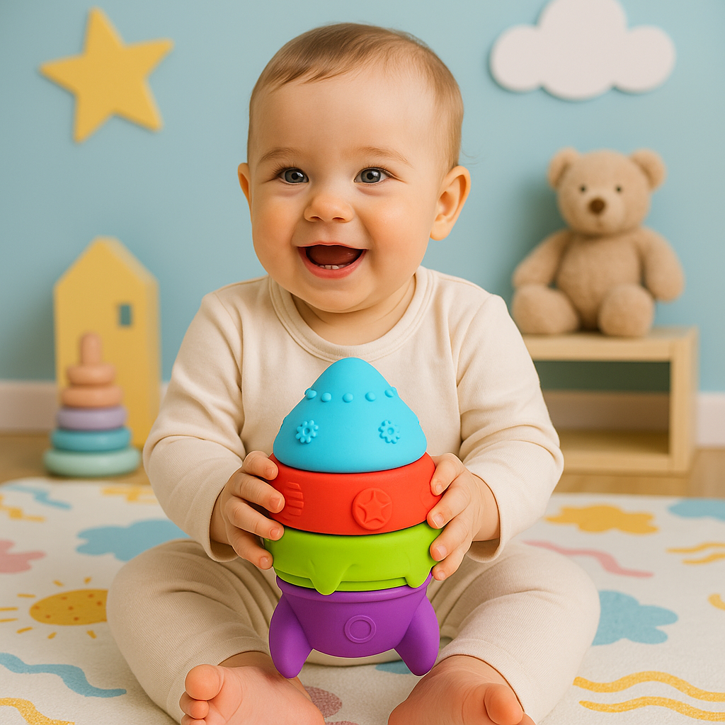 Brinquedos para bebês, Educativo, Sensoriais, Cubo de atividades, mordedor texturizado.