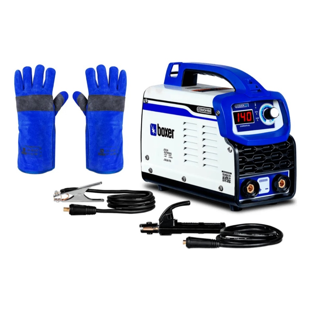 Maquina Solda Touch 150 Bv + Luva De Solda Boxer Azul em Oferta na Shopee