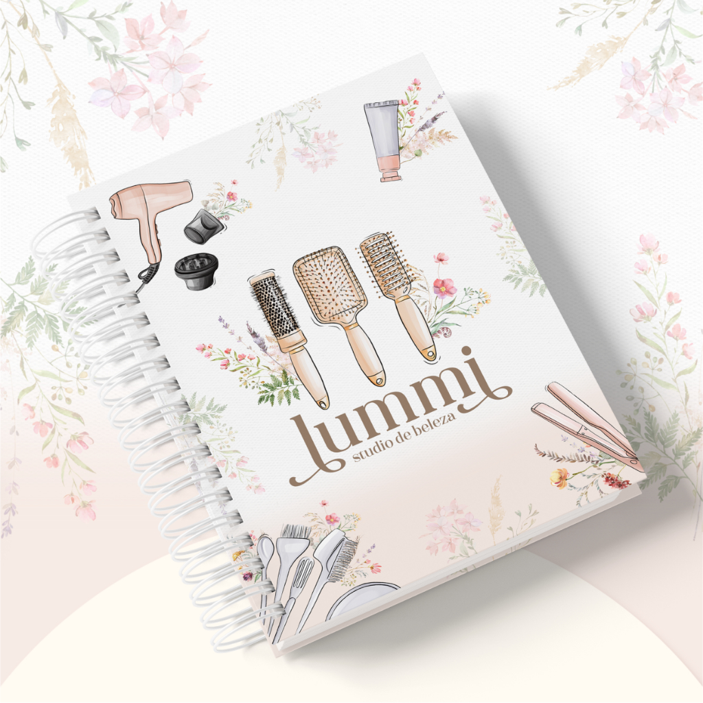 Agenda De Agendamento Manicure/ Nail Designer Personalizado Capa Holográfica 2025 / 2026 - Permanente com nome