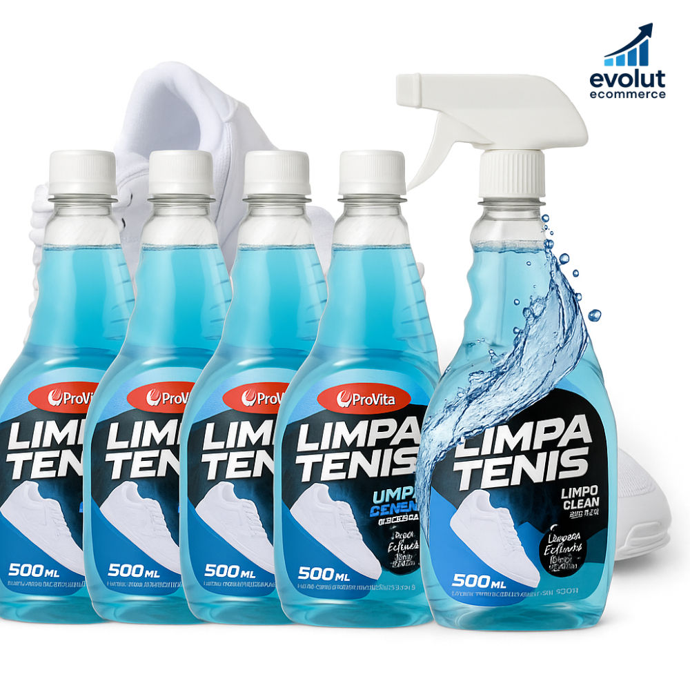 Kit 5 Spray Limpa Tênis Branco 500ml – Limpa, Remove Manchas e Perfuma Sapatos, Calçados, Tênis Sujo