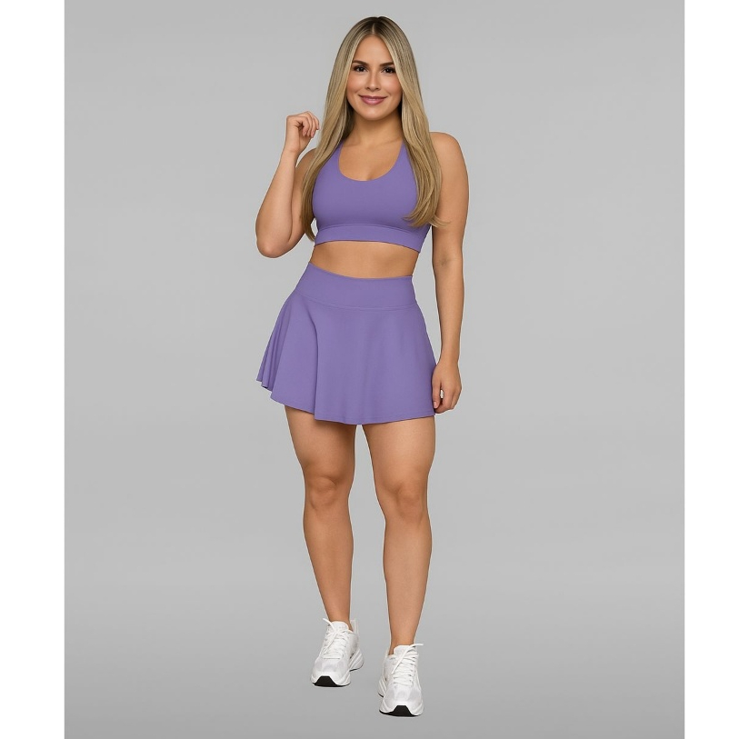 Conjunto Feminino Short Saia e Top Tendência Vôlei Beach Tennis em Oferta na Shopee