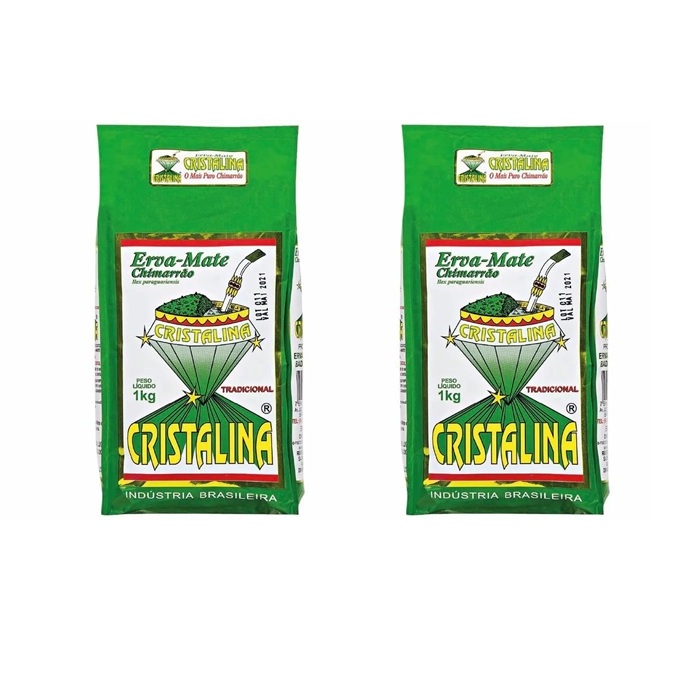 Kit 02 pcts Erva-mate Tradicional Cristalina 1kg cada