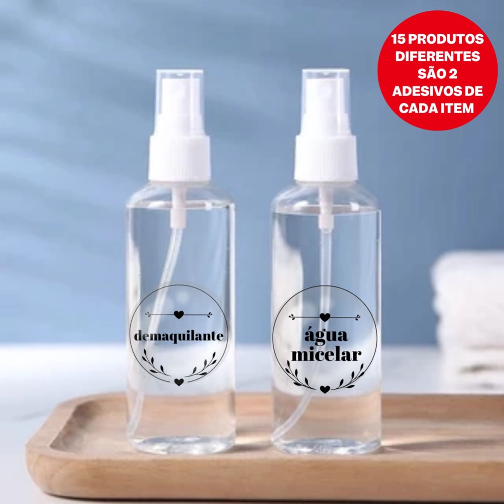 45 adesivos cosméticos para viagem e fracionamento vinil transparente redondo resistente a água 3cm em Oferta na Shopee