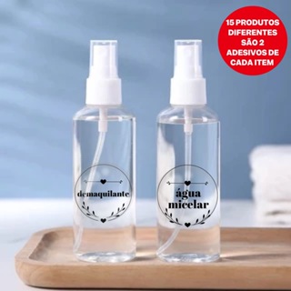 45 adesivos cosméticos para viagem e fracionamento vinil transparente redondo resistente a água 3cm em Oferta na Shopee