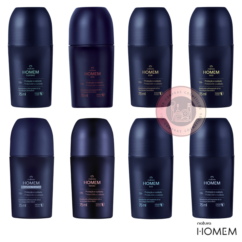 Desodorante Antitranspirante Roll-On Natura Homem - 75ml